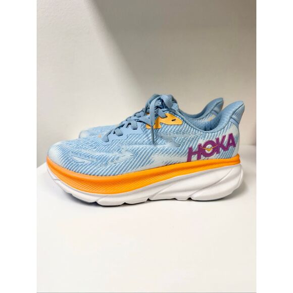 Running shoes Hoka Clifton 9 - Top4Running.com Hoka Clifton 9 Airy Blue Sneakers Blue Orange 6.5
